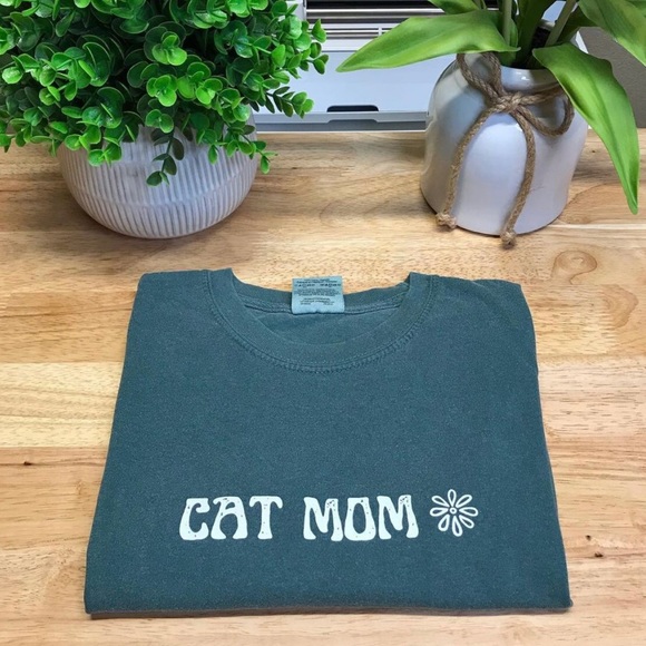 CAT MOM Unisex Adult 100% Cotton Crewneck T-Shirts - Various - Picture 3 of 10